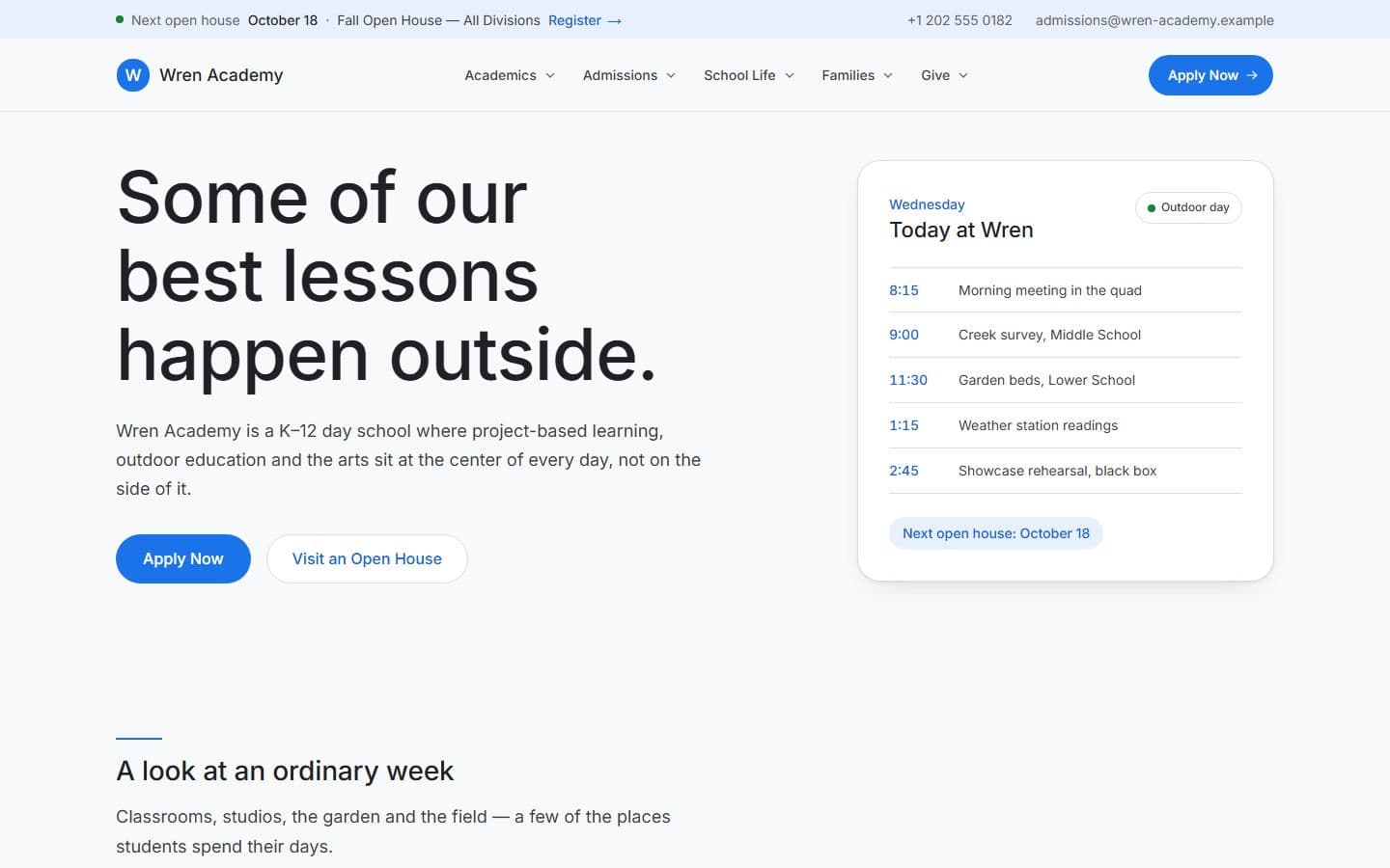 Wren Academy template
